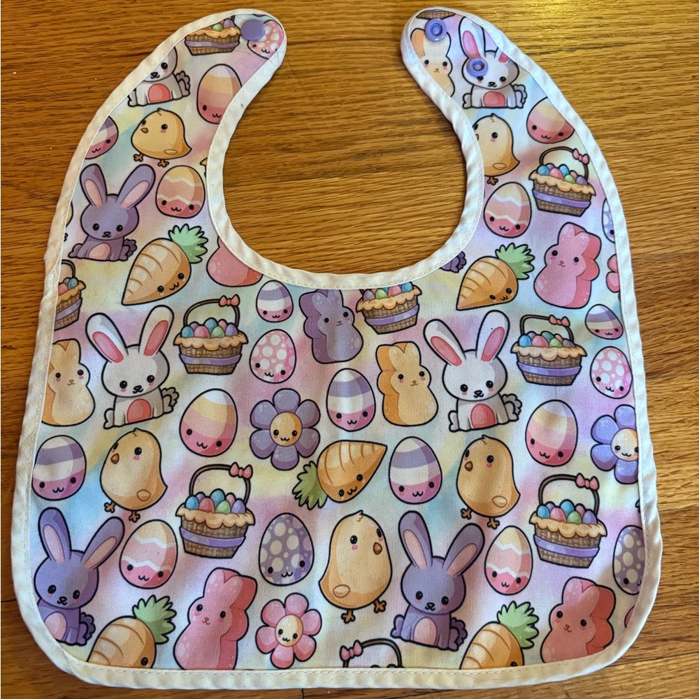 🔥5 FOR $25🔥 Texas Tushies Flip Bib with Easter Peep Friends Pattern